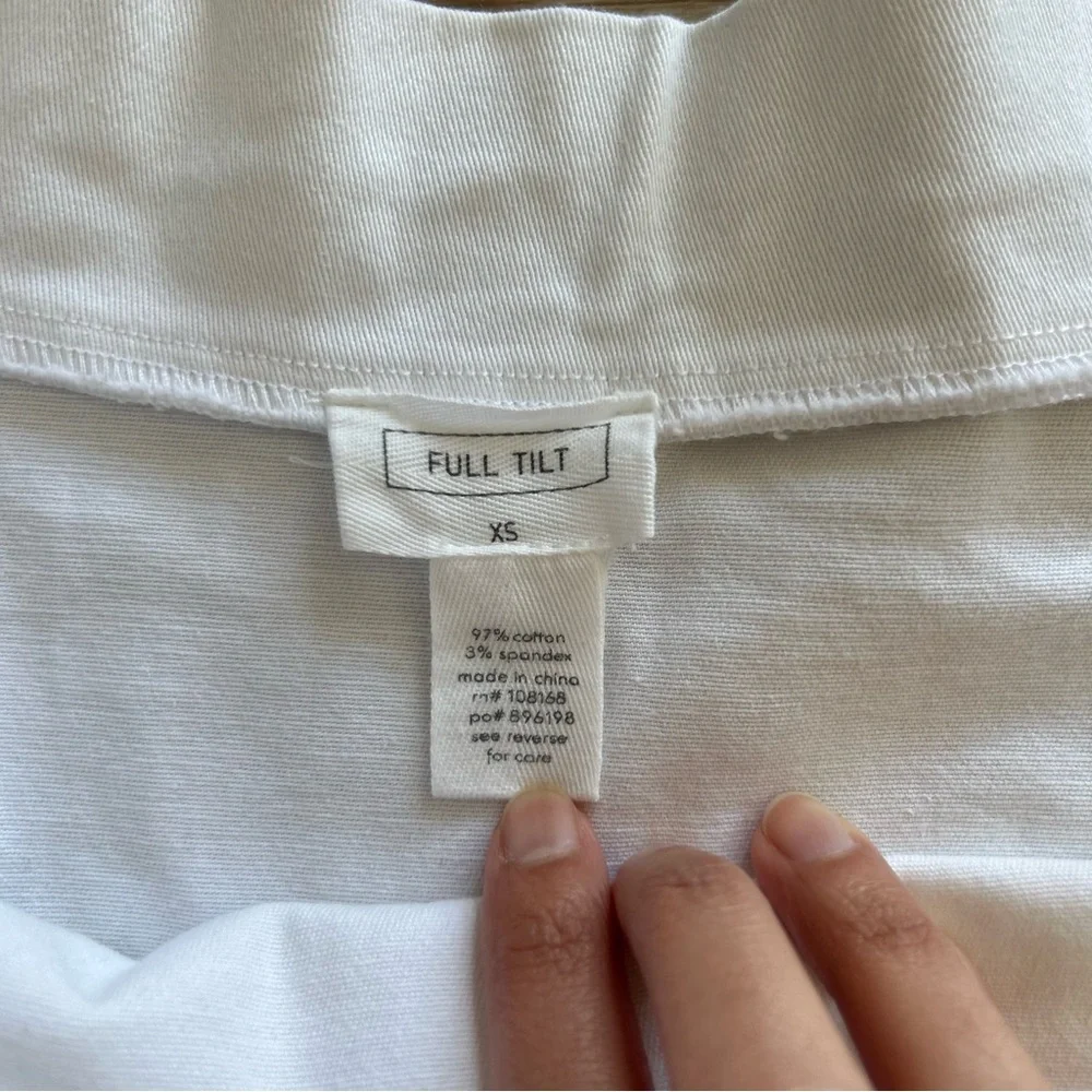 NWT Women’s XS White Pleated Mini Athletic Skirt Cotton Zipper Summer Flare Gym